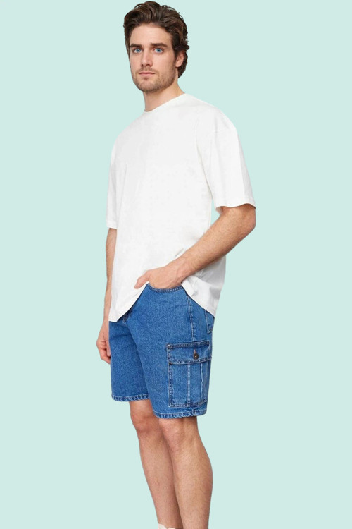 Erkek Denim Şort Pamuk Casual Günlük Kullanım Dayanıklı Malzeme Yaz Aylarının Vazgeçilmezi