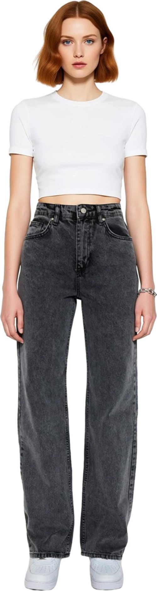 Kadın Pamuk Denim Wide Leg Jean Yüksek Bel Rahat Günlük Stil Hafta Sonu Yaz Aylarının Vazgeçilmezi