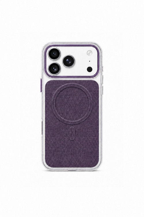 İphone 17 Pro Max Uyumlu Magsafe Özellikli Keten Kaplamalı Sararmaz Sert Uniq Telefon Kılıf