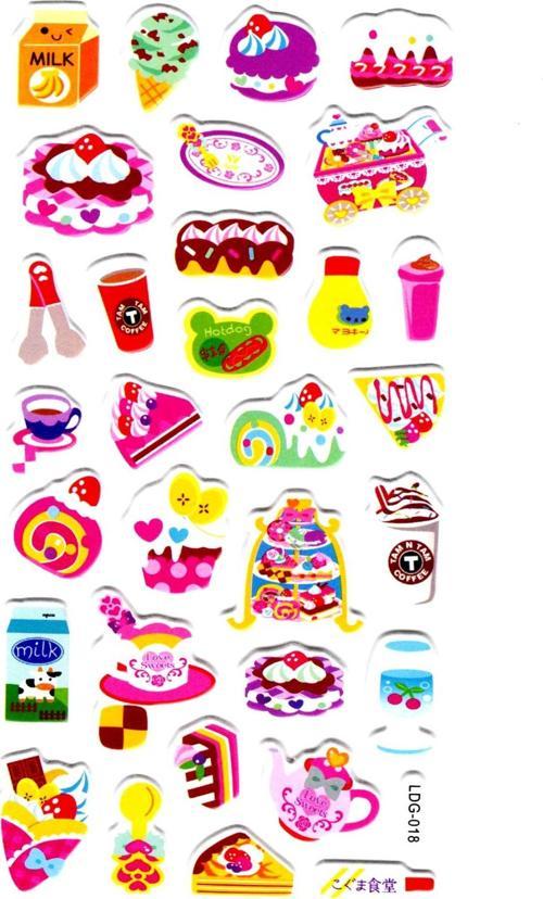 Sticker Kabartmalı Stiker Defter, Planlayıcı Etiket (Ldg018)-17x9 cm - Kek Pasta