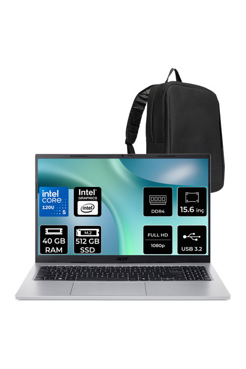 Aspire Go Core 5 120U 40GB 256GB SSD 15.6" FHD 60Hz FDOS Dizüstü Bilgisayar