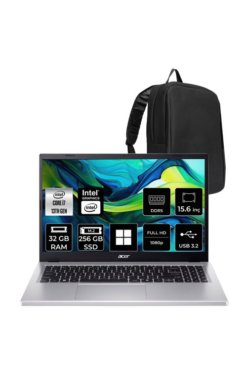 Aspire Go Core i7-13620H 32GB 256GB SSD 15.6" FHD W11H Dizüstü Bilgisayar AG15-71P