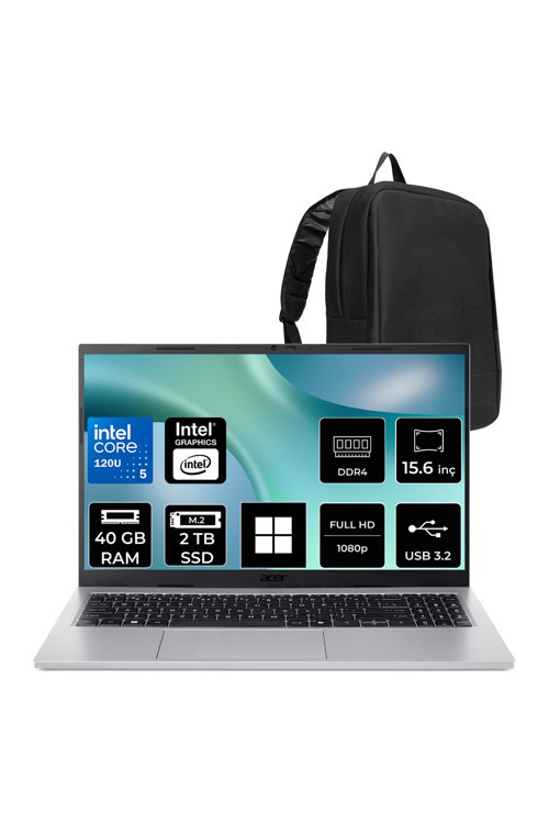 Aspire Go Core 5 120U 40GB 2TB SSD 15.6" FHD 60Hz W11P Dizüstü Bilgisayar