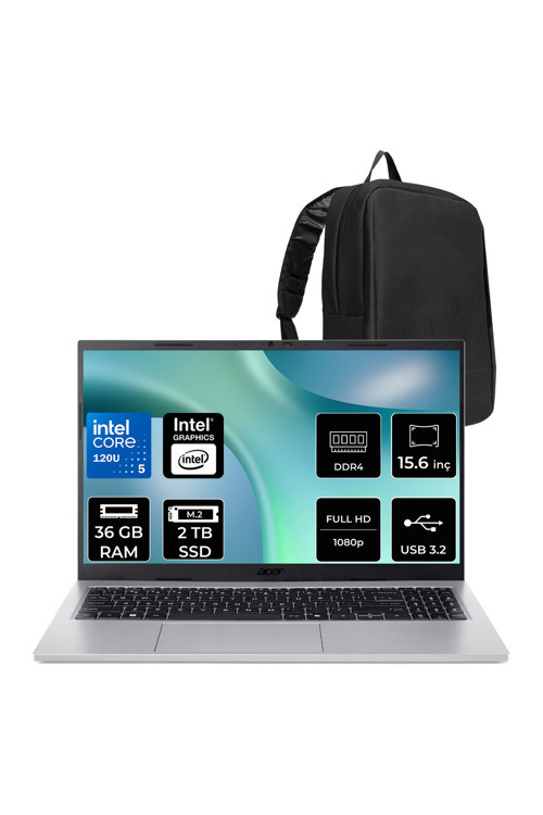 Aspire Go Core 5 120U 36GB 1TB SSD 15.6" FHD 60Hz FDOS Dizüstü Bilgisayar