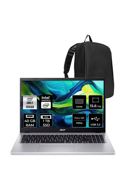 Aspire Go Core i7-13620H 40GB 1TB SSD 15.6" FHD FDOS Dizüstü Bilgisayar AG15-71P