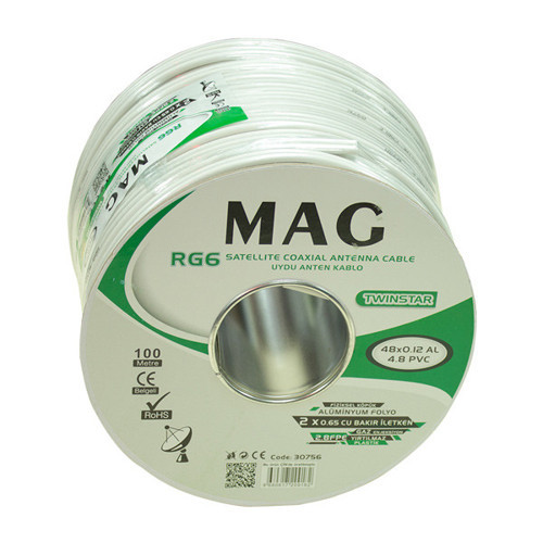 RG59 Fa Mini Dual Bitişik Kablo 100 Metre