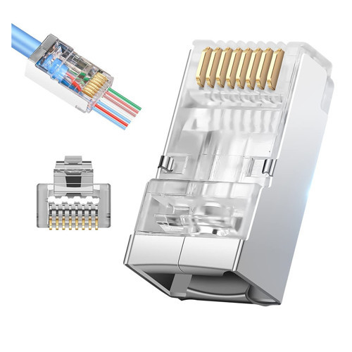 PM-25748 EZ Plug Yeni Nesil 8 Pin Açık Uçlu RJ45 Soket 8P/8C (100’lük Paket)