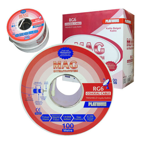 Platinium RG6-U4 Trishield Anten Kablosu 100 Metre