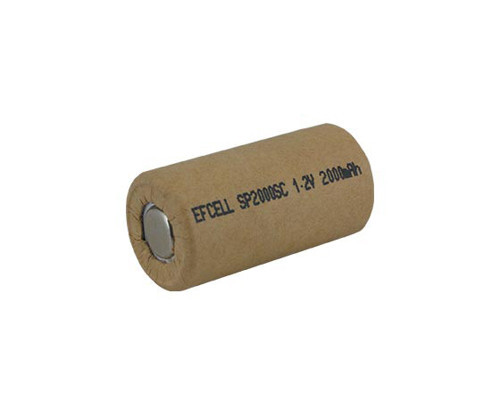 Tekli 1.2 V 2000mA NI-CD Süpürge Pili 2000SC