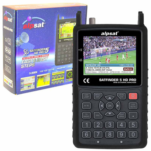 Satfinder 5 Pro HD Görüntülü Uydu Bulucu - AHD-TVI-CVI Kmaera Test Monitörü