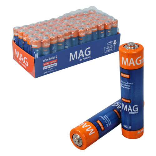 MG-26172 Karbon Çinko AAA 60'lı Paket İnce Kalem Kumanda Pili (AAA,R03 UM-3)