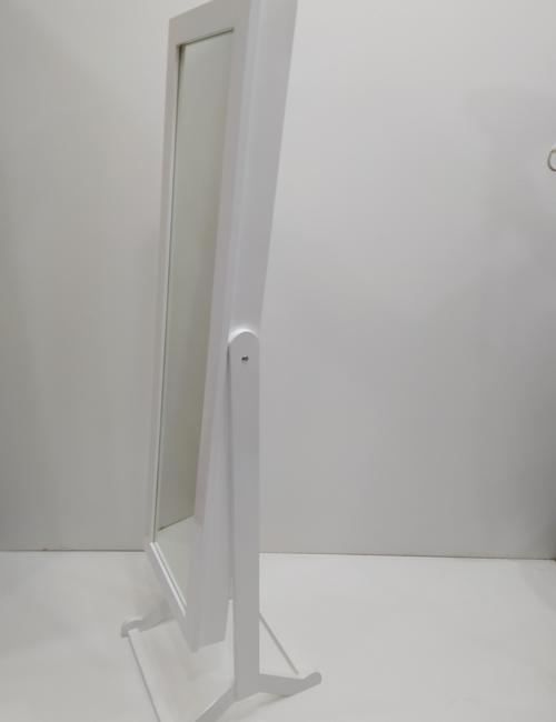 Ayna 12968 Takı Dolap Boy Ayna Ahşap Kayın MDF Parlak Beyaz Lake Klasik El yapım