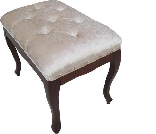 Benc 13060 Puf Kapitone Avangart Babyface Kumaş Krem Kayın RETRO ayak El Yapım