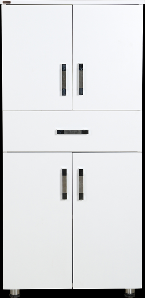 Çok Amaçlı 12949 Dolap Model 130 Hard Parlak BEYAZ Suntalem 4 Raf 1 Çekm El Yapım