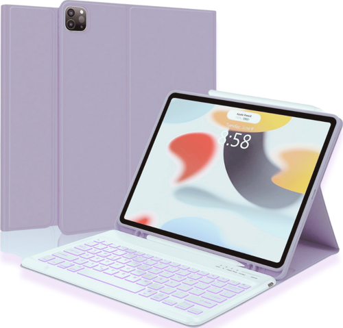 iPad Air 11 inç M2 Çipli 2024 6. Nesil Uyumlu Klavyeli Stand Özellikli Renkli Tablet Kılıfı