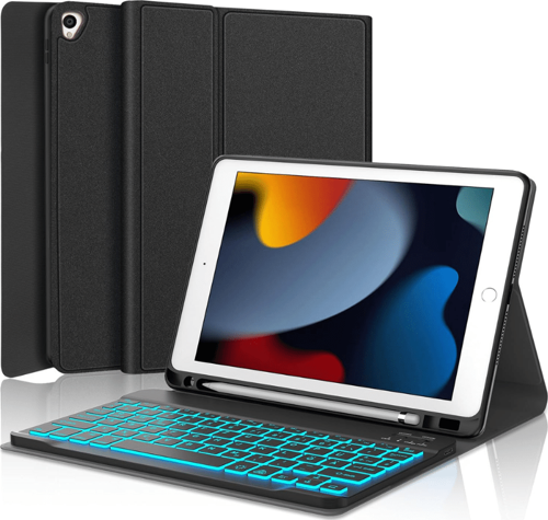 Qpen iPad Pro 10.5 inç Kılıf İnter Ledli Klavyeli Tablet Kılıfı