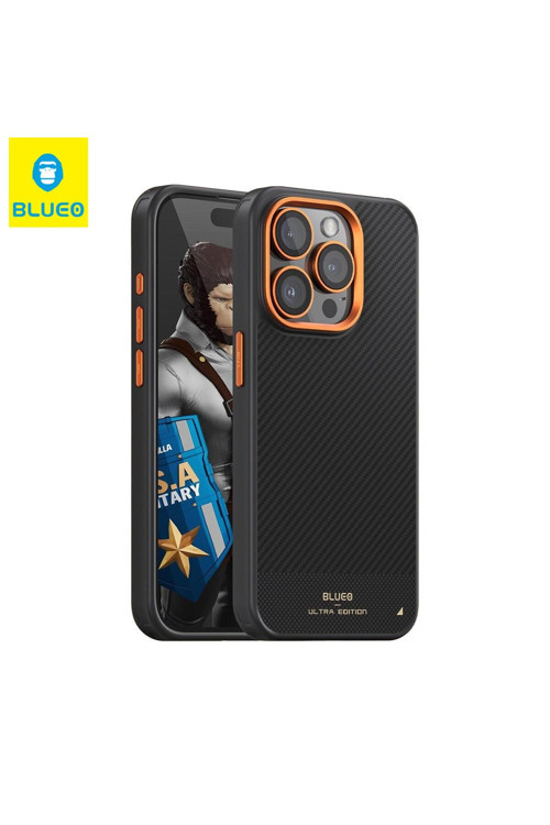 Mr.Gorilla iPhone 15 Pro Uyumlu Karbon Fiber MagSafe Özellikli Kenarları Yumuşak Ultra Edition Kılıf