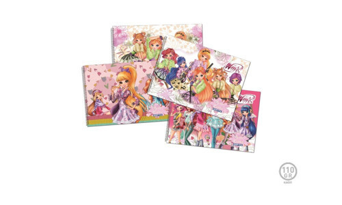 Winx Resim Defteri Spiralli 15 Yaprak 17X24Cm 3089 (12 Li Paket)