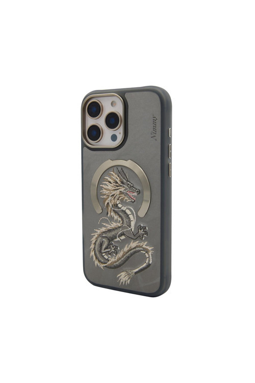 iPhone 16 Pro Max Uyumlu Nakış İşlemeli 3D Detaylı MagSafe Fantasy Animal Series Silikon Kılıf