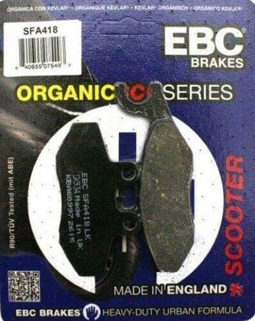 Sfa418 2008-2010 Piaggio MP3 250 Uyumlu Arka Fren Balatası (Arka Lastik 14'') Organik Balata