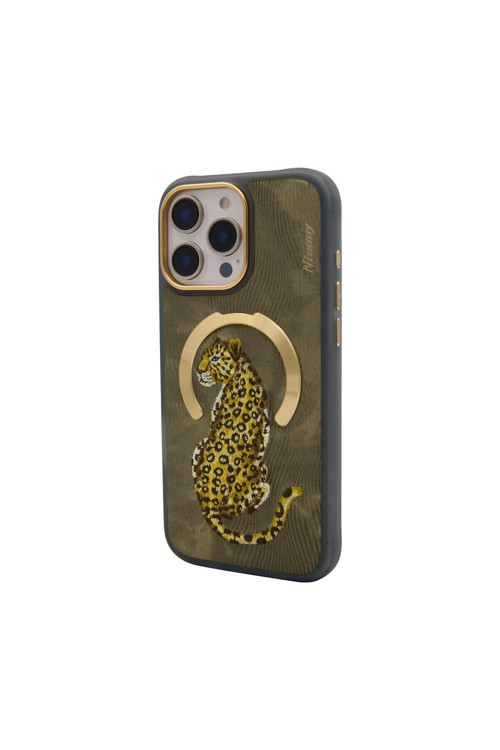 İphone 16 Pro Max Uyumlu Nakış Işlemeli 3d Detaylı Magsafe Fantasy Animal Series Silikon Kılıf