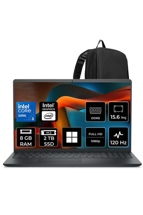Pro 15 Essential Core 3 100U 8GB RAM 2TB SSD 15.6" FHD 120Hz Win11 Home PV15250P344 Notebook + PER4 Çanta