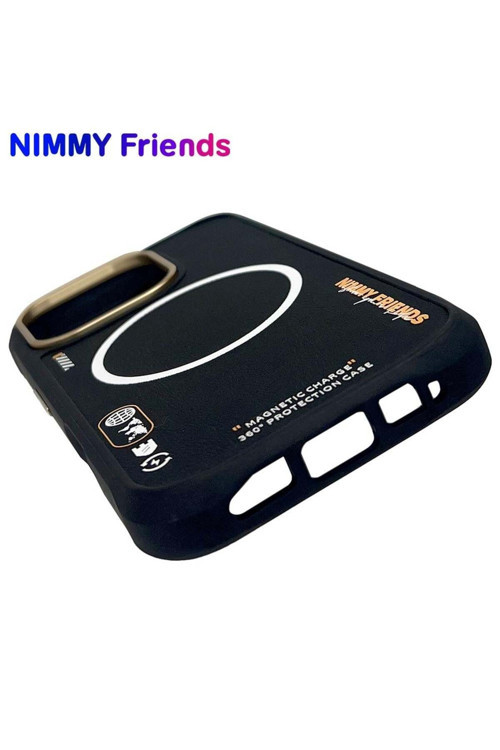 iPhone 16 Pro Uyumlu 3D Değiştirilebilir MagSafe Özellikli Protection Manyetik Silikon Kılıf Siyah