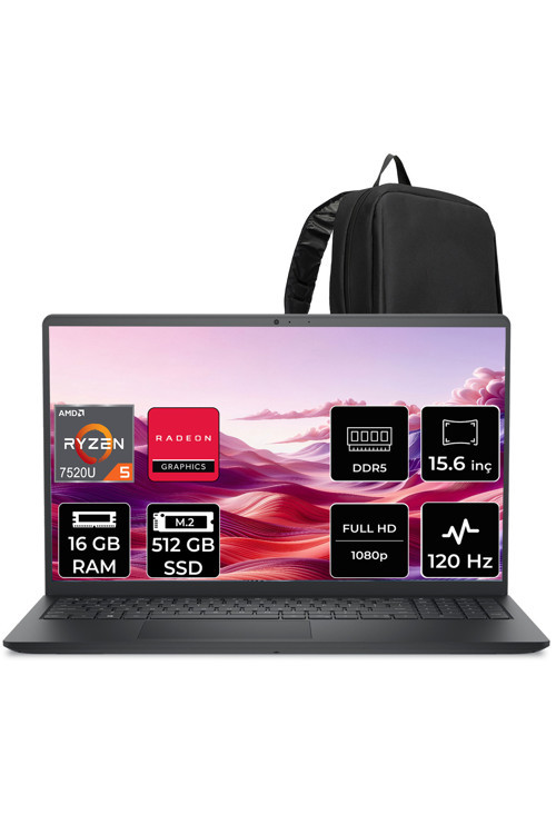 Pro 15 Essential Ryzen 5 7520U 16GB RAM 512GB SSD 15.6" FHD 120Hz FreeDOS PV15255P307 Notebook + PER4 Çanta