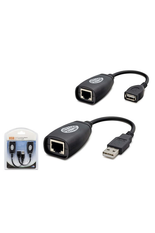 Hdx5008 Usb Rj45 Extender Uzatıcı Seti 45 M Siyah