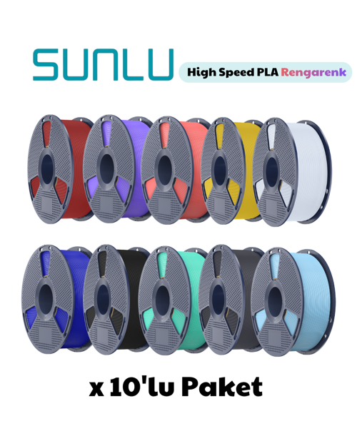 High Speed PLA Filament Rengarek 1.75mm 1kg (10 Adet)