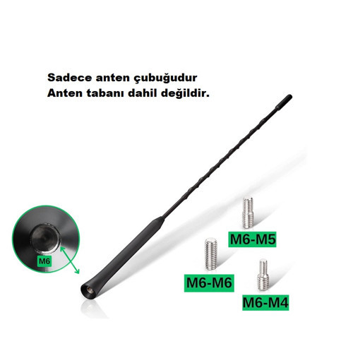 Volkswagen Golf 4 Çubuk Tavan Anteni Oto Tepe Anten Yüksek Çekim Araç Radio Anteni 40cm