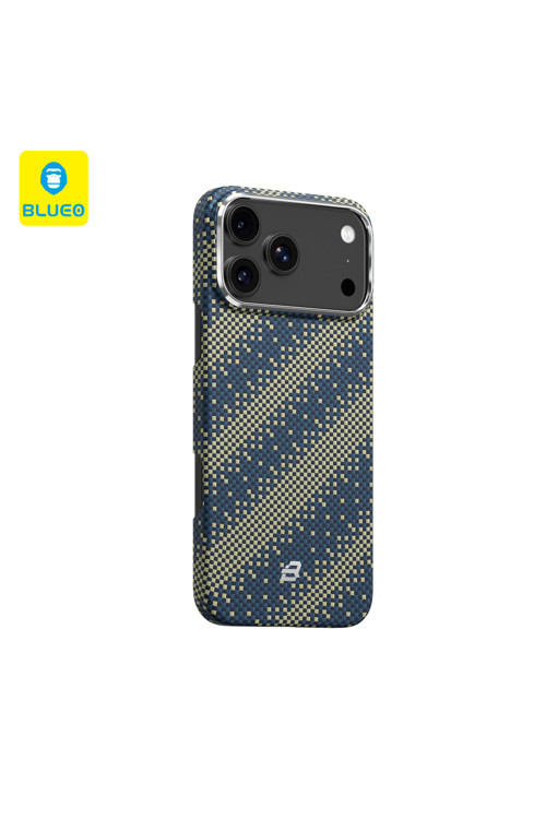 iPhone 15 Pro Max Uyumlu MagSafe Özellikli Suya Çizilmeye Dayanıklı Glided Galaxy Fiber Kılıf