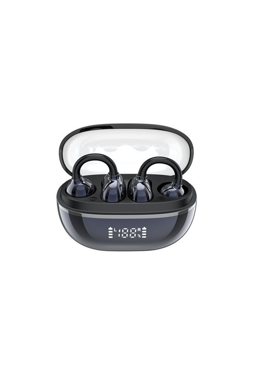Dijital Göstergeli ve Su Geçirmez Açık Kulak Tasarımlı OWS Bluetooth Kulaklık (G43) Lacivert