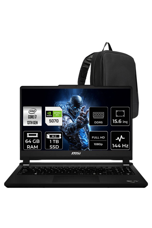 Cyborg 15 Max Core i7 13620H RTX 5070 8GB 100W 64GB RAM 1TB SSD 15.6" Full HD 144Hz FreeDOS C13WG070XTRP339 Gaming Laptop + PER4 Çanta