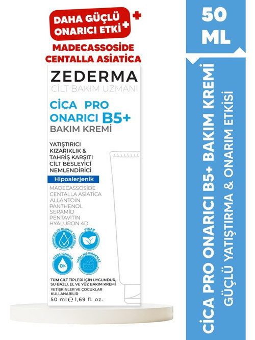Cica Pro Onarıcı B5+ Krem 50 ml Tüm Cilt Tipleri İçin Onarıcı Etki Sağlayan Krem