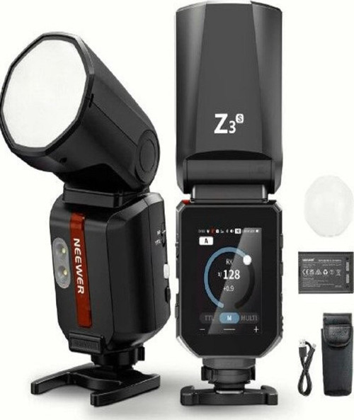 Z3R-S Sony Uyumlu 100W Yuvarlak Kafa Akülü Tepe Flaşı