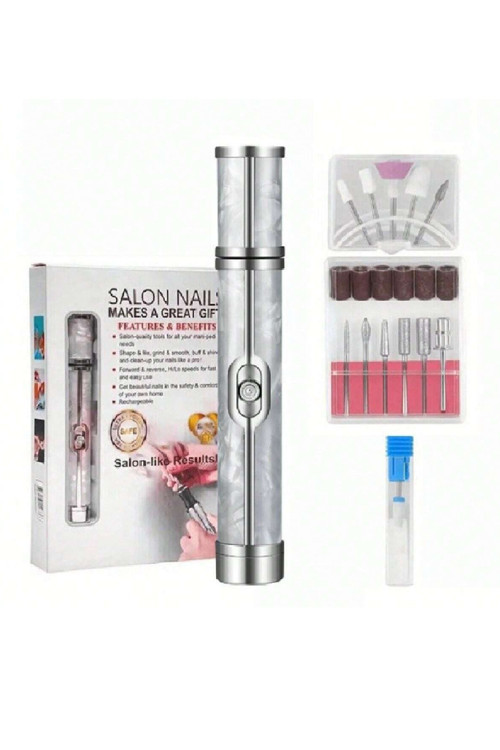 ELLEA NAIL 12 Parça Şarjlı Manikür Pedikür Freze Törpü Makinesi ve Tırnak Freze Seti