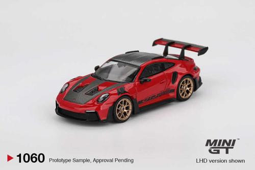 1/64 Porsche 911 992 GT3 RS Weissach Package Guards Red MGT01060 Diecast Model Araba