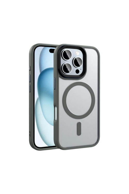 İphone 16 Pro Max Uyumlu Magsafe Özellikli Transparan Kenarları Yumuşak Fall Silikon Kılıf