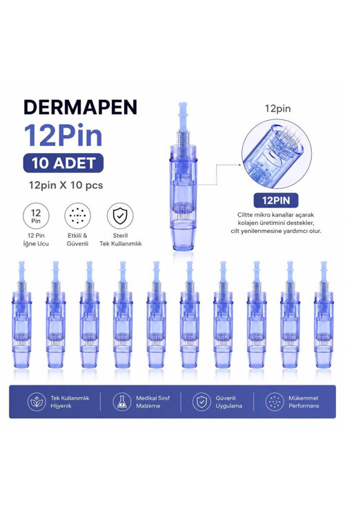 Dermapen İğnesi 10'lu 12 PİN