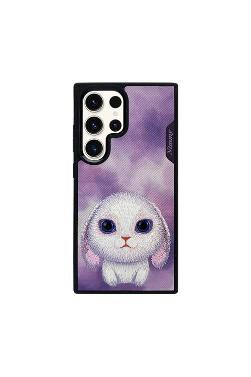 Samsung Galaxy S23 Ultra | 3D Gerçek Nakış İşlemeli Göz Detaylı Big Eyes Tavşan Kılıf