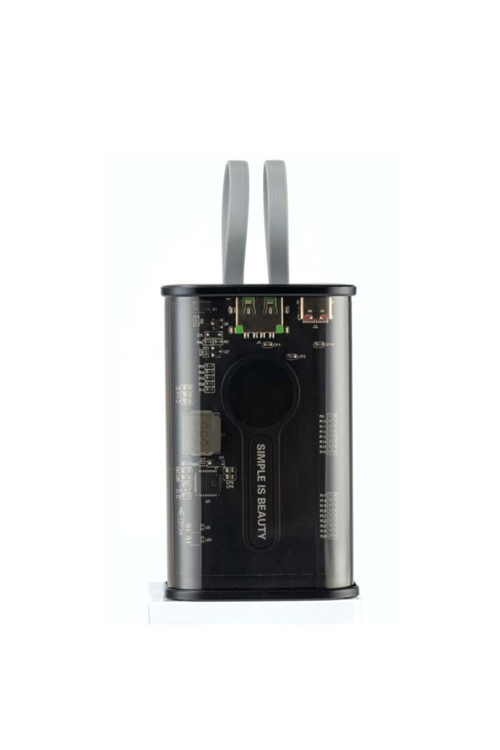 22.5w Type-c Iphone Uyumlu Çift Kablolu Usb-c 10000 Mah Taşınabilir Şarj Aleti Powerbank Pb306