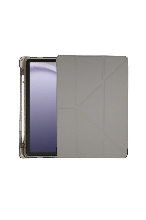 iPad 11. Nesil (A16) Uyumlu Standlı Smart Tablet Kılıfı & Kapaklı - Kalem Bölmeli Gri