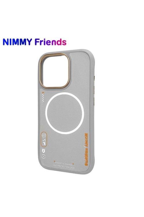 iPhone 16 Pro Max Uyumlu MagSafe Protection Silikon Manyetik Darbe Korumalı Kılıf Gri