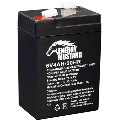 Eco ORB6-4 6 Volt 4 Amper Kuru Işıldak Aküsü (70x48x101 Mm)