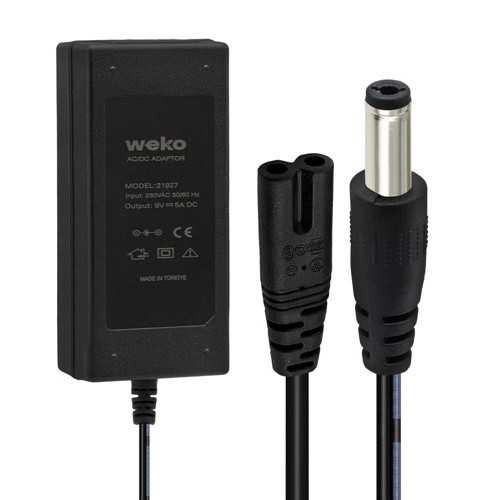 9 Volt - 5 Amper Masaüstü Adaptör 5.5*2.5 Mm Uçlu Yerli̇ Üreti̇m