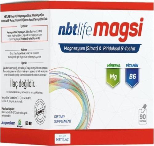 Magsi Magnezyum P5P Vitamin B6 90 Kapsül | Magnezyum Sitrat