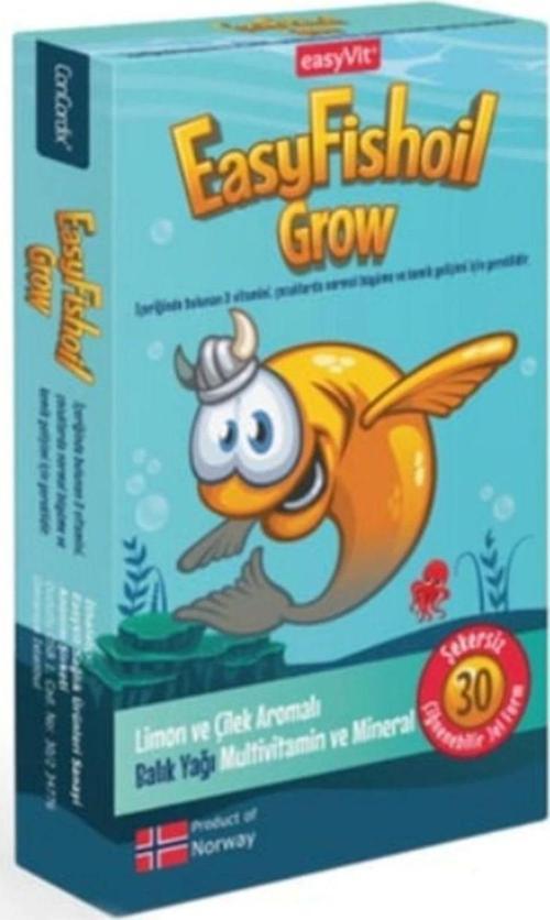 Easyfishoil Grow Çocuk 30 Çiğneme Form