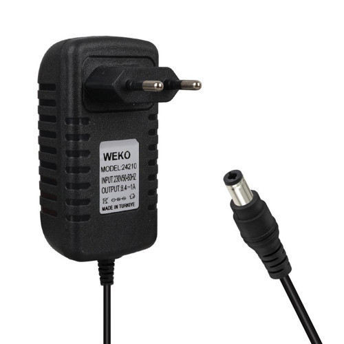 7.2 Volt - 1 Amper 5.5x2.1-5.5x2.5 Uçlu Priz Tipi Yerli Üretim Akü Şarj Adaptörü
