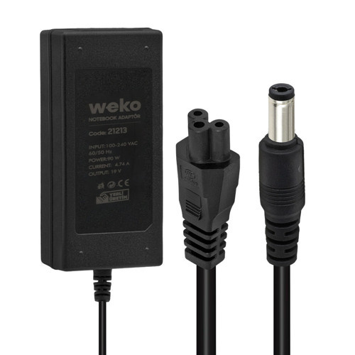 19 Volt 4.74 Amper 90 Watt Notebook Adaptör (5.5*2.5 Uçlu)